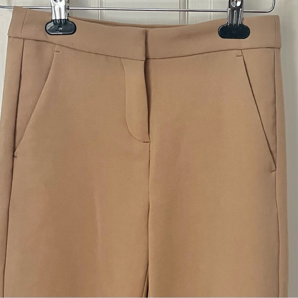 J Crew Kate Straight Leg Pant in Four Season Stretch 00 Petite Camel Office - Picture 6 of 12